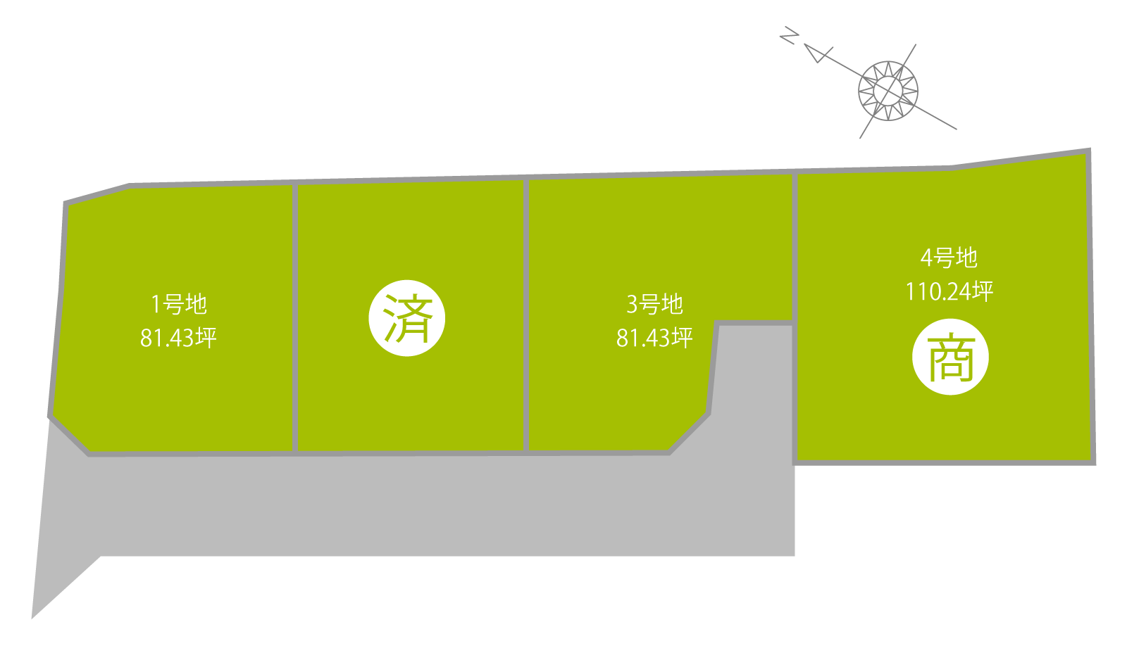 多度津町大字庄2期(全4区画)